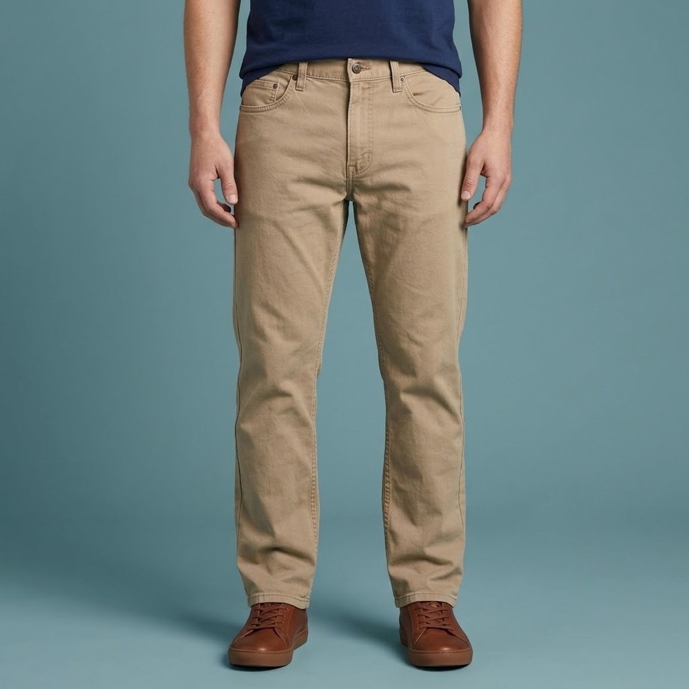 Levi's 505 Men's Jeans 34x30 Tan Beige Straight Leg‎ Denim